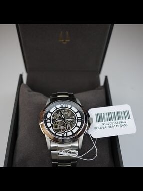 Very Rare BULOVA C877620 10024694 42mm Exhibition Watch Skeleton Automatic